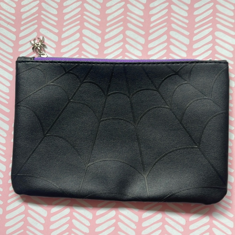 Ipsy glam bag pouch - October 2022 spooky spider cosmetic bag